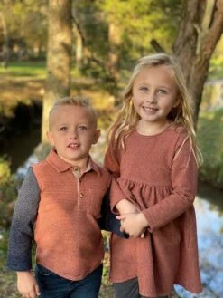 TROY Brown Stripe Polo -Me & Henry 00009431748B61A6 M