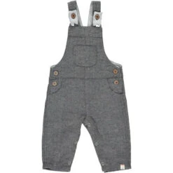 JELLICO Black Wool Herringbone Woven Overalls