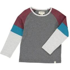 DOYLE Charcoal/multi Stripe Tee