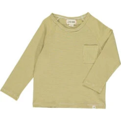 AIKEN Mustard Striped Raglan Tee