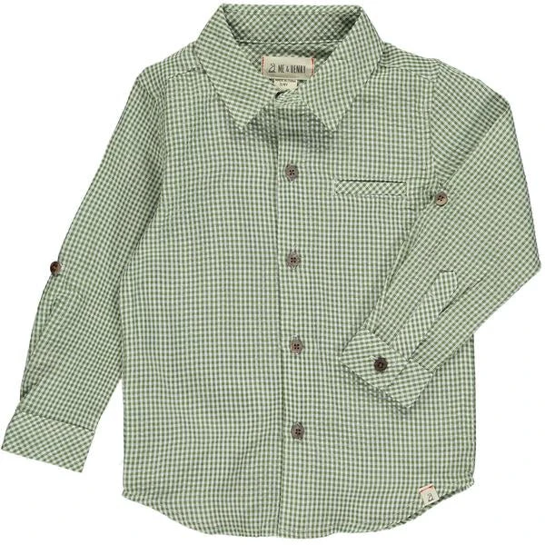 ATWOOD Green/White Grid Woven Shirt 1 ATWOOD Green/White Grid Woven Shirt
