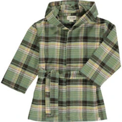 MUNFORD Green/Brown Plaid Lounge Robe