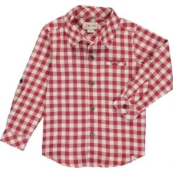 ATWOOD Red/white Plaid Woven Shirt