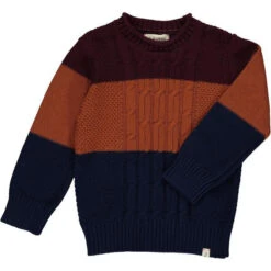 CHESNEE Maroon/Rust Chunky Sweater