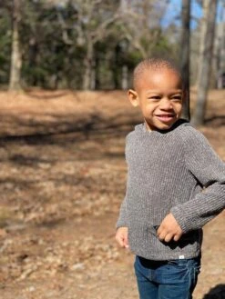 LAMAR Grey Knit Hooded Top -Me & Henry 0001197024747CCF M