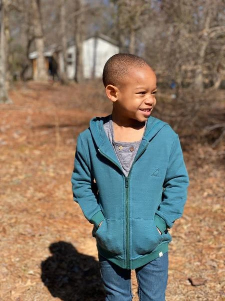 Green Zipped James Hooded Top 2 Green Zipped James Hooded Top - Image 2