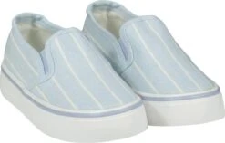 SOUTHAMPTON Blue Stripe Canvas Deck Shoes