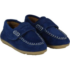 HAMPTON Navy Leather Moccasin Shoe