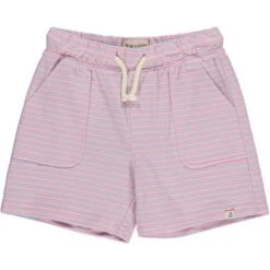 TIMOTHY Pink/Lilac Stripe Pique Shorts