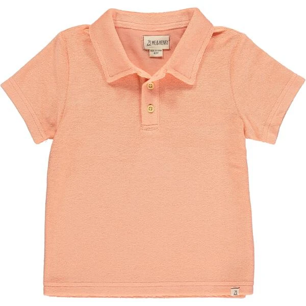 WATERGATE Terry Towelling Peach Polo 1 WATERGATE Terry Towelling Peach Polo