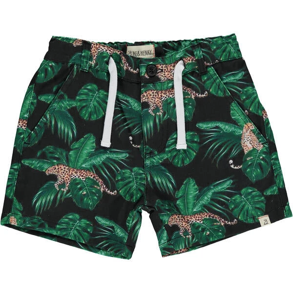 MAHALO Charcoal Jungle Woven Shorts 1 MAHALO Charcoal Jungle Woven Shorts
