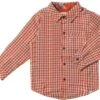 Mens Atwood Woven Shirt Unlined Rust Micro Plaid