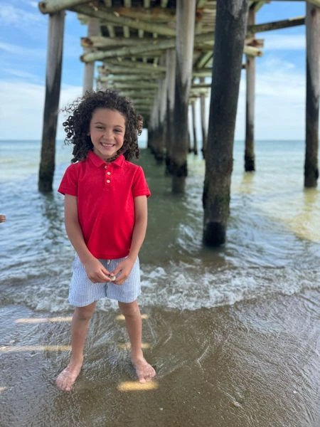 CREW Royal/White Stripe Seersucker Shorts 2 CREW Royal/White Stripe Seersucker Shorts - Image 2