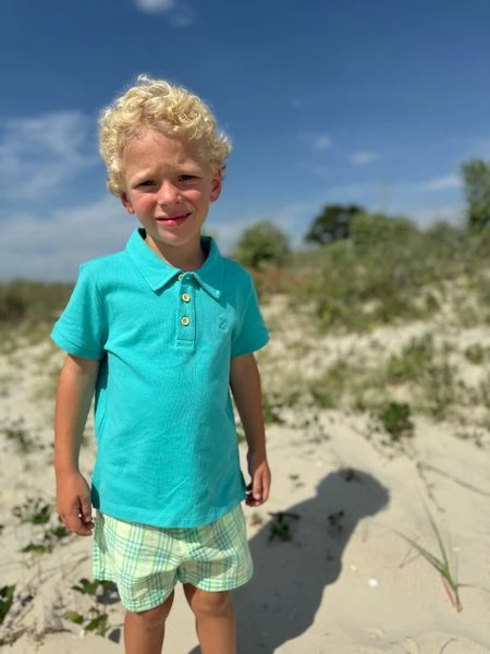 SHIPPING Aqua Pique Polo 2 SHIPPING Aqua Pique Polo - Image 2