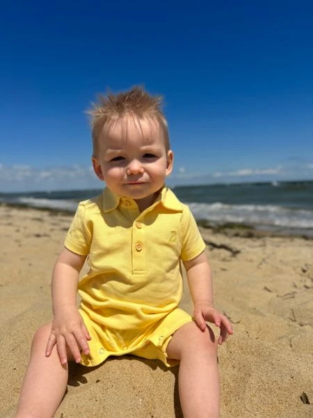 DRIFT Lemon Pique Polo Romper 2 DRIFT Lemon Pique Polo Romper - Image 2