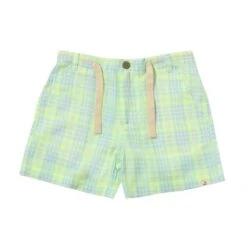 CREW Blue/Neon Plaid Shorts