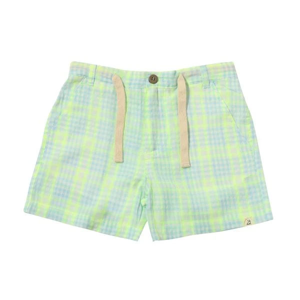 CREW Blue/Neon Plaid Shorts 1 CREW Blue/Neon Plaid Shorts