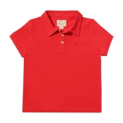 SHIPPING Red Pique Polo