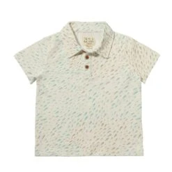 STARBOARD Tan/Blue Fish Printed Polo
