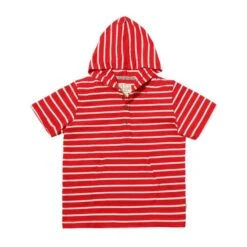 SENNEN Red/White Hooded Top