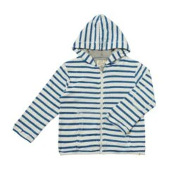 CORNWALL Royal/White Stripe Terry Zip-up