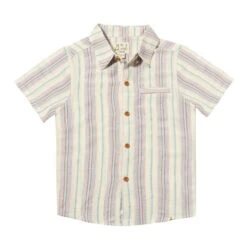 NEWPORT Aqua/Blue/Red Stripe Woven Shirt