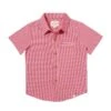 NEWPORT Red/White Micro Plaid Woven Shirt