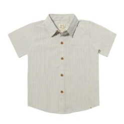 NEWPORT Grey/White Thin Double Stripe Woven Shirt
