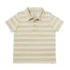 POLREATH Grey/Cream Thick Stripe Polo