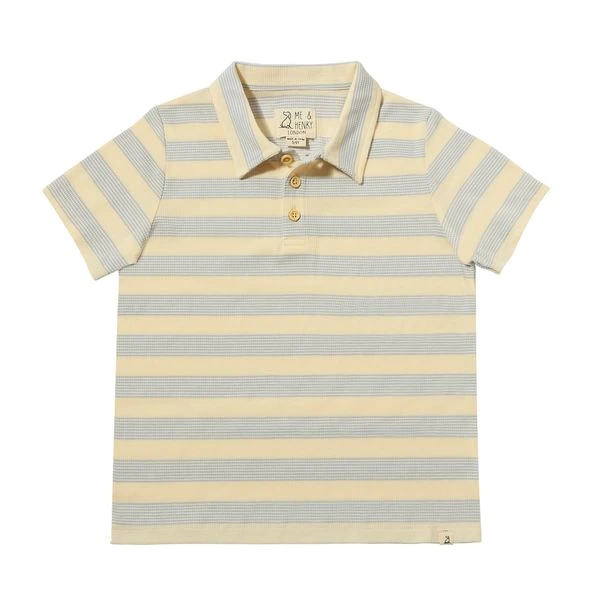 POLREATH Grey/Cream Thick Stripe Polo 1 POLREATH Grey/Cream Thick Stripe Polo