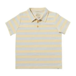 POLREATH Blue/Cream Thick Stripe Polo