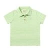 SHIPPING Lime/Cream Stripe Pique Polo