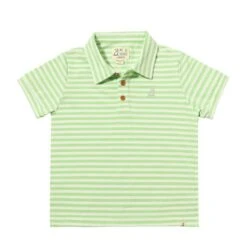 SHIPPING Lime/Cream Stripe Pique Polo
