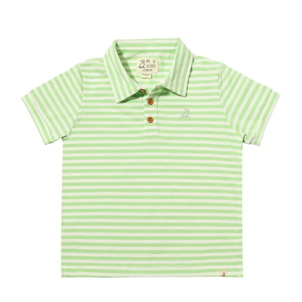 SHIPPING Lime/Cream Stripe Pique Polo 1 SHIPPING Lime/Cream Stripe Pique Polo