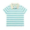 ANCHOR Aqua/White Stripe Polo