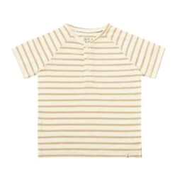 FRIGAT Beige/White Stripe Raglan Henley