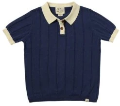 OLLIE Navy Knit Polo