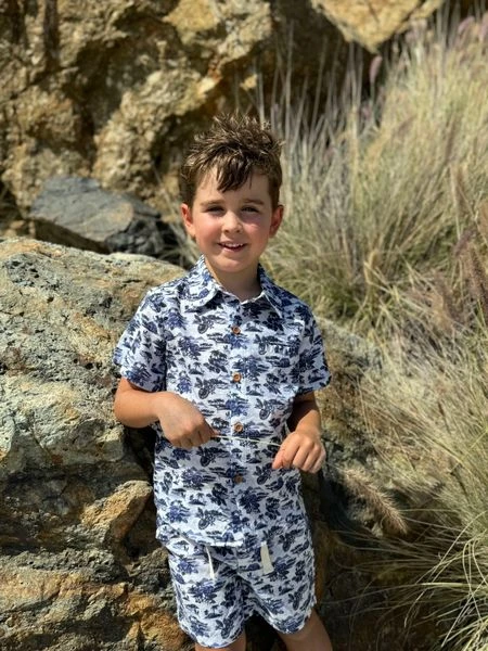 MAHALO Navy Hawaii Printed Shorts 2 MAHALO Navy Hawaii Printed Shorts - Image 2