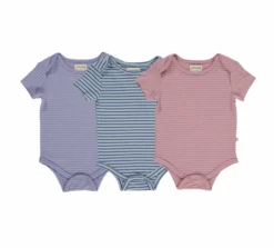 Me & Henry 36 WALTY Bright Stripes Triple Pack Onesies