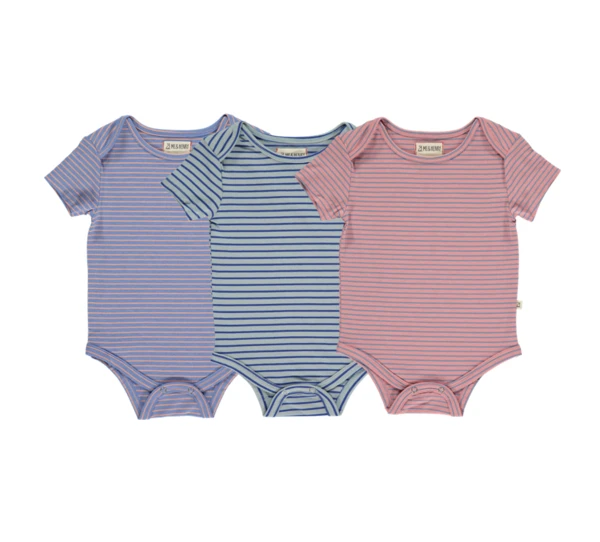 WALTY Bright Stripes Triple Pack Onesies 1 WALTY Bright Stripes Triple Pack Onesies
