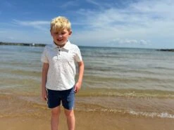 STARBOARD Tan/Blue Fish Printed Polo -Me & Henry 20240616 153513066 iOS