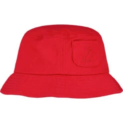 FISHERMAN Red Twill Bucket Hat