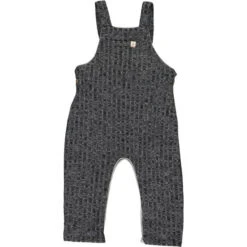 GLEASON Charcoal Knit Jersey Overalls