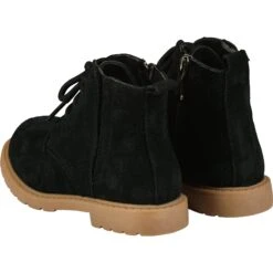 RUMBLE Black Suede Boots -Me & Henry HB009C Back