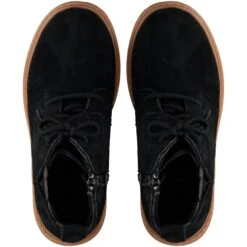 RUMBLE Black Suede Boots -Me & Henry HB009C Front 2