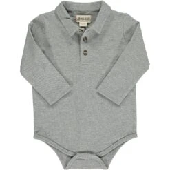 SEYMOUR Grey Pique Polo Onesie