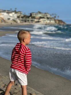 CATAMARAN Red Stripe Hooded Top -Me & Henry HB1066D HB672D 1