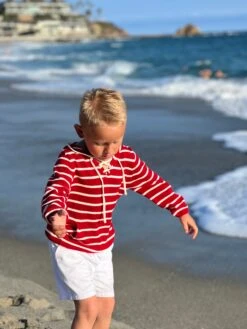 CATAMARAN Red Stripe Hooded Top -Me & Henry HB1066D HB672D 2