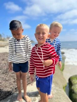 CATAMARAN Red Stripe Hooded Top -Me & Henry HB1066b HB1066d HB1066c 1