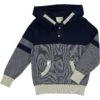 HIKER Navy Multi Hooded Sweater